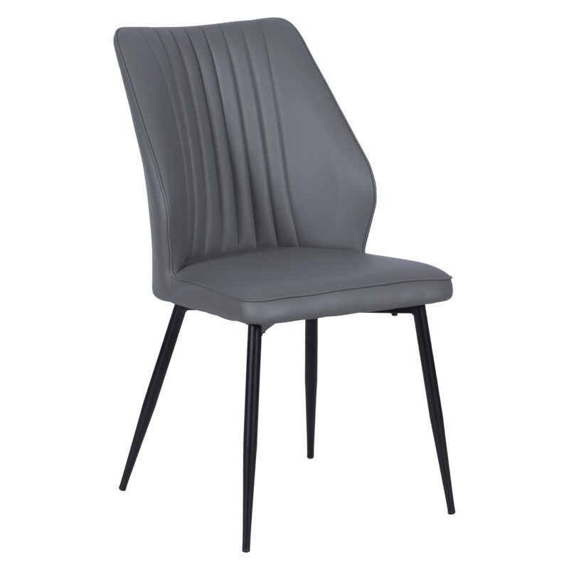 Трапезен стол LAREDO Y еко кожа – тъмносив 14