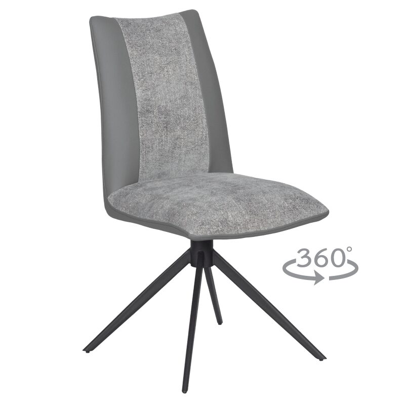 Трапезен стол TULSA – тъмносив