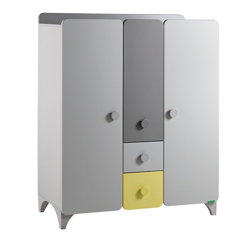 Трикрилен детски гардероб MINIA 124х46х142 см