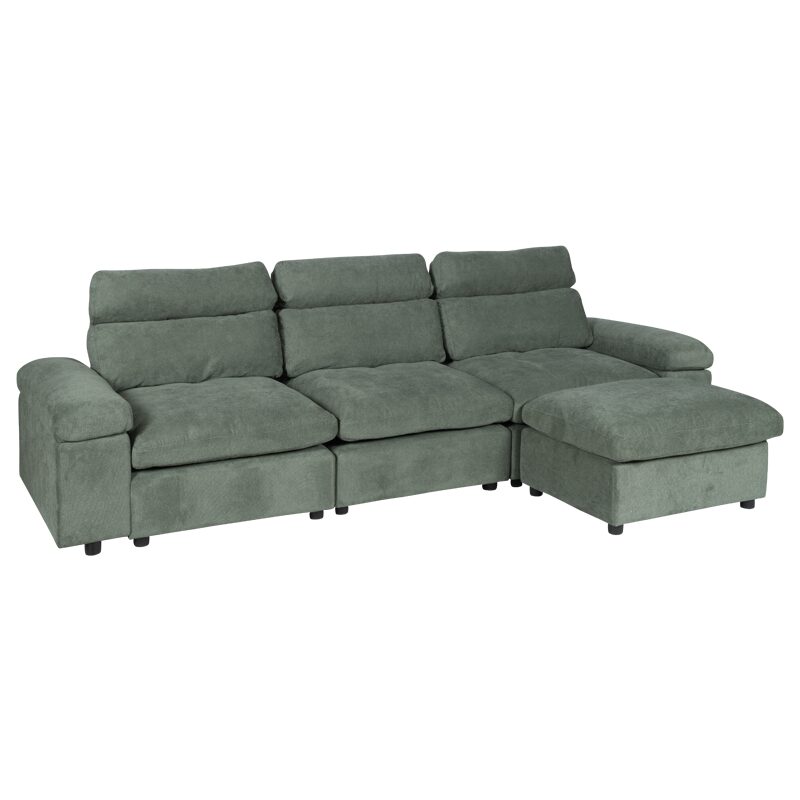 Ъглов диван POKO – зелен C08