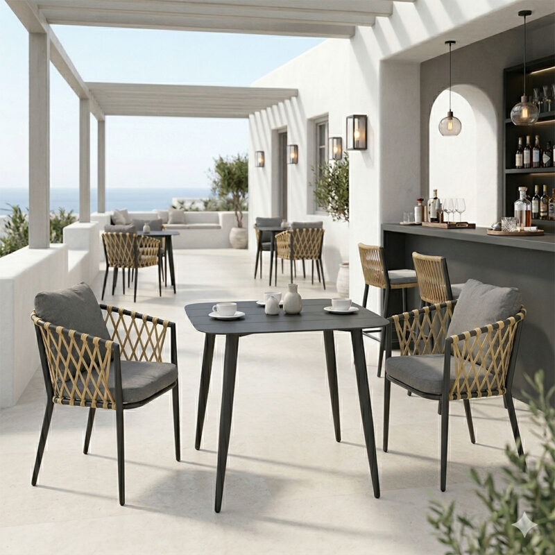 Трапезен комплект, Peluxe Vista, 80х80х72см.