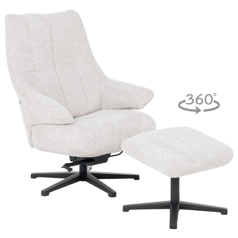 Кресло с табуретка ALFENA – крем