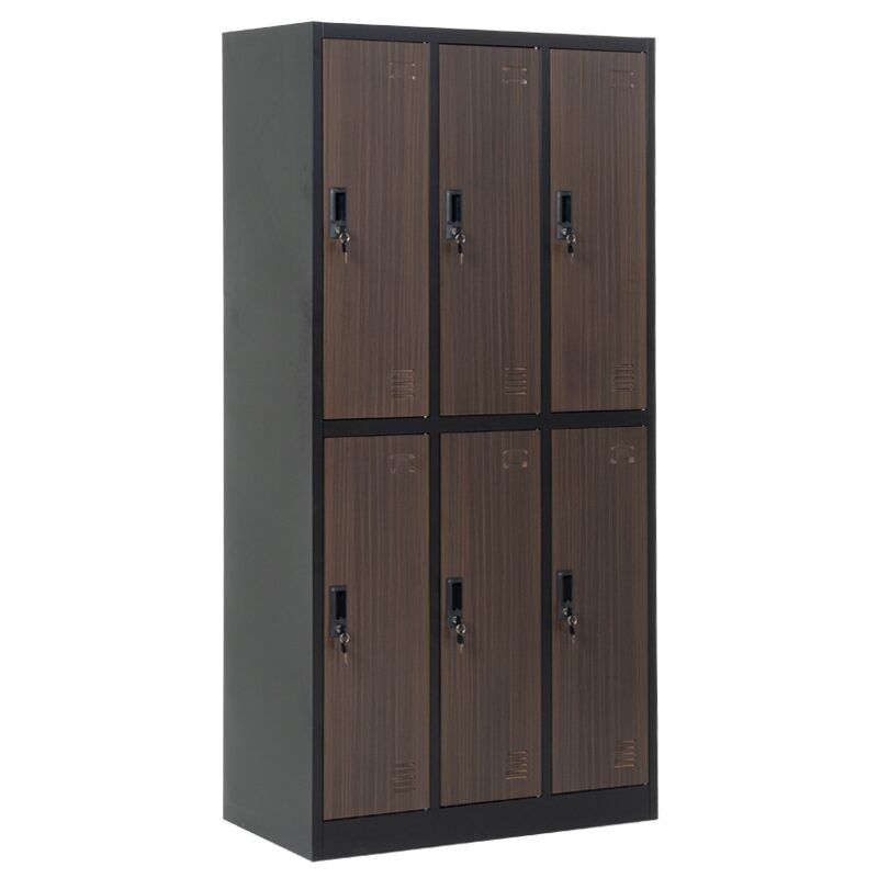 Метален шкаф CR-1243 J – черен-орех