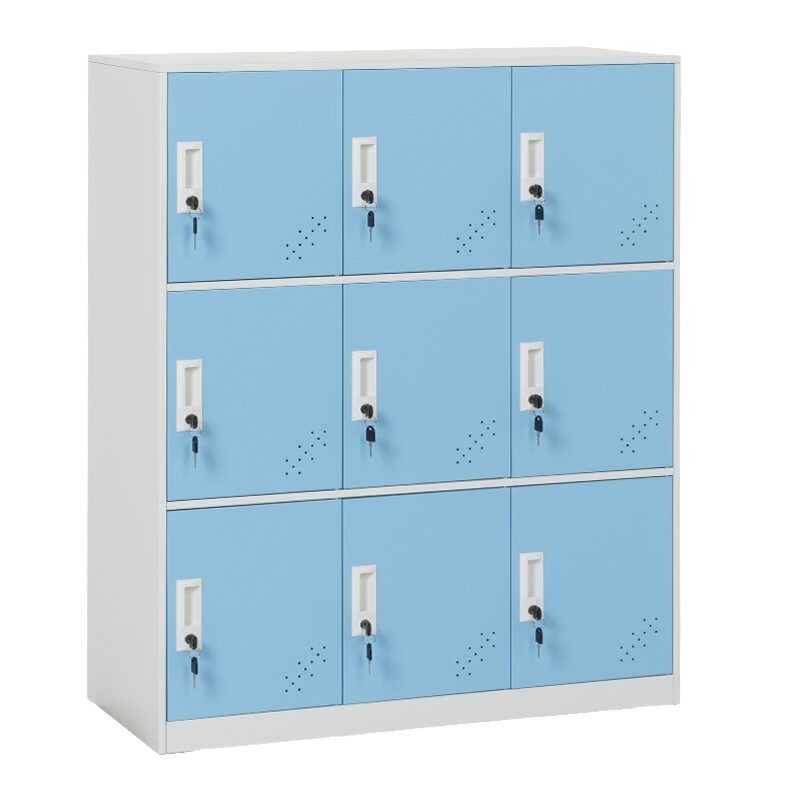 Метален шкаф CR-1298 J – бял / син