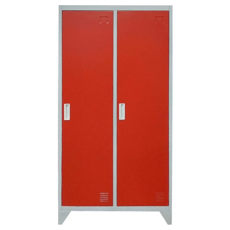 Метален шкаф CR-1602 KZ – Сив / червен