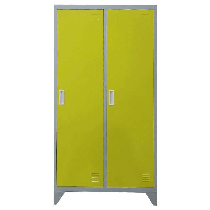 Метален шкаф CR-1602 KZ – Сив / жълт