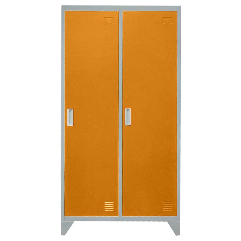 Метален шкаф CR-1602 KZ – Сив / оранжев