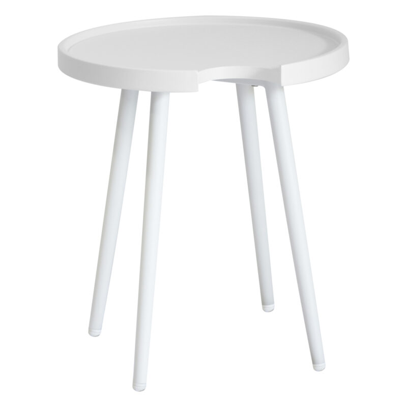 Маса, OUTDOOR ROUND SIDE TABLE TEROC, Бял, Алуминий, 47х53см.