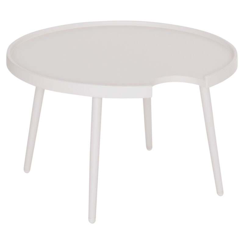 Холна маса, OUTDOOR ROUND COFFEE TABLE TEROC, Бял, Алуминий, Φ70х44см.