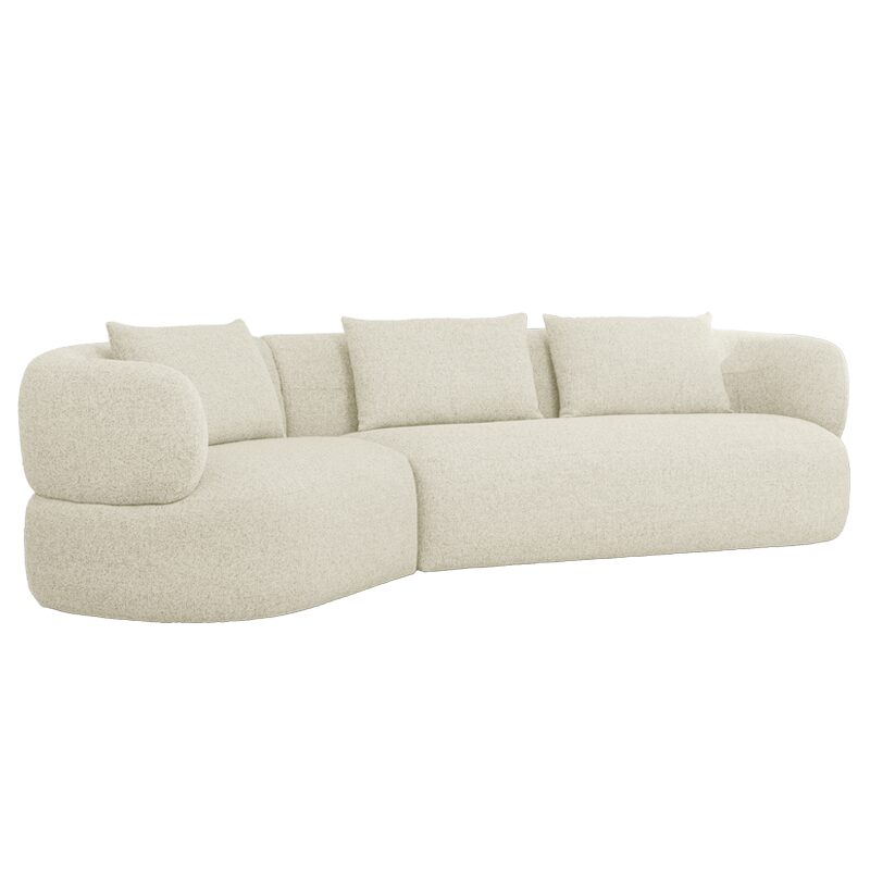 Ъглов диван SKIEN – шампанско