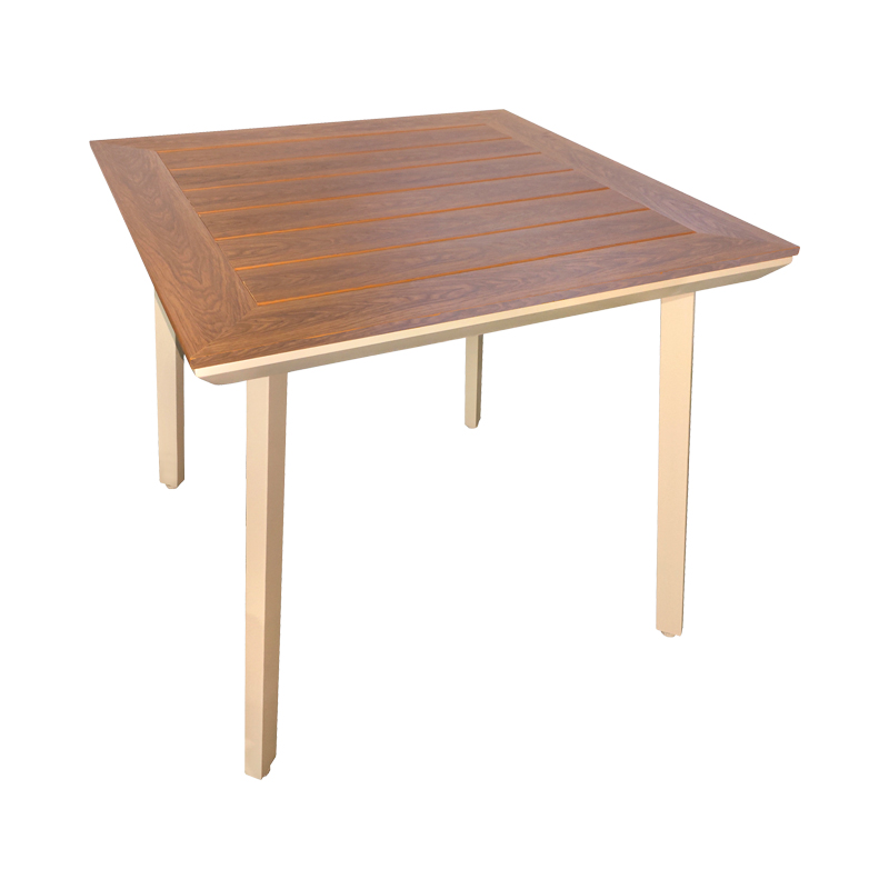 Маса, aluminum cappuccino-plywood natural color, 80х80х74см.