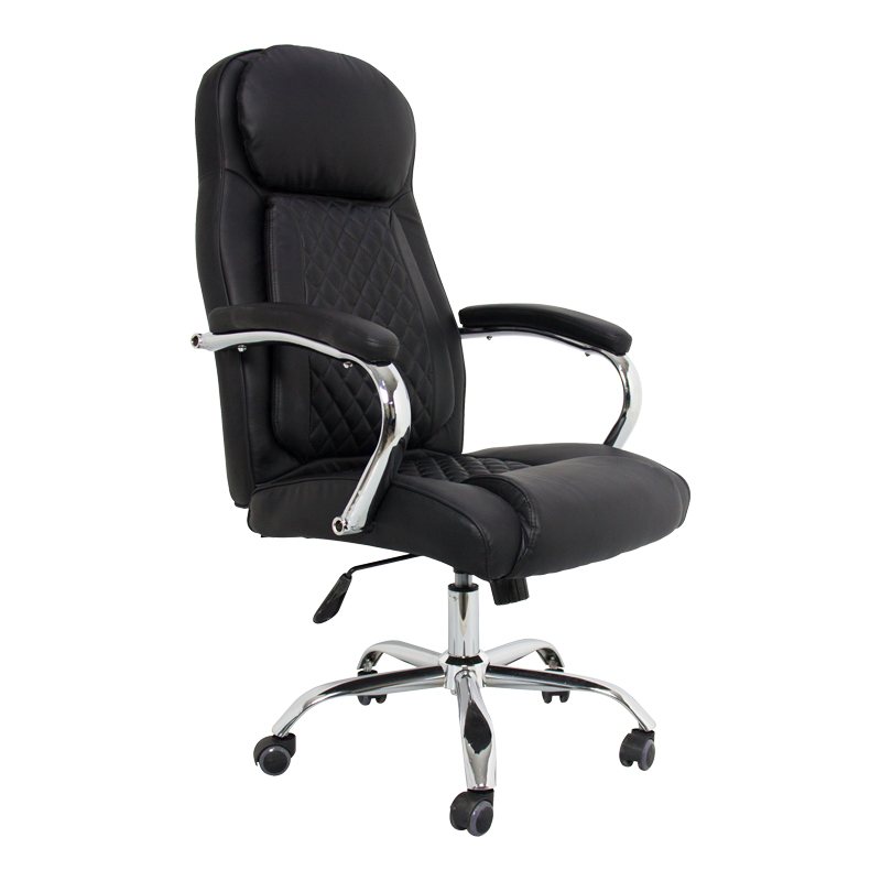 Офис стол, pu black manager's office chair, 62.5х70х113см.