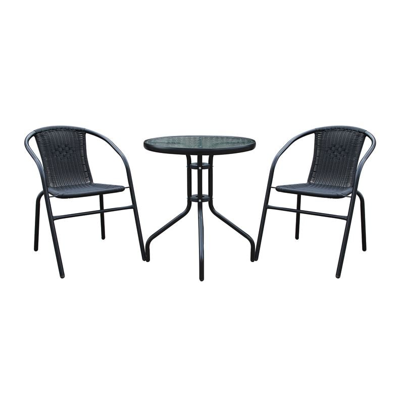 Столове, BALENO Set-Pro, Черен, Метал, 60х7051х58см.