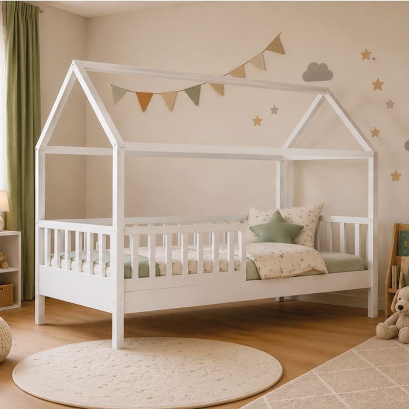 Матрак, DREAM Montessori Kid Bed, Бял, Дърво, 197х97х132см.