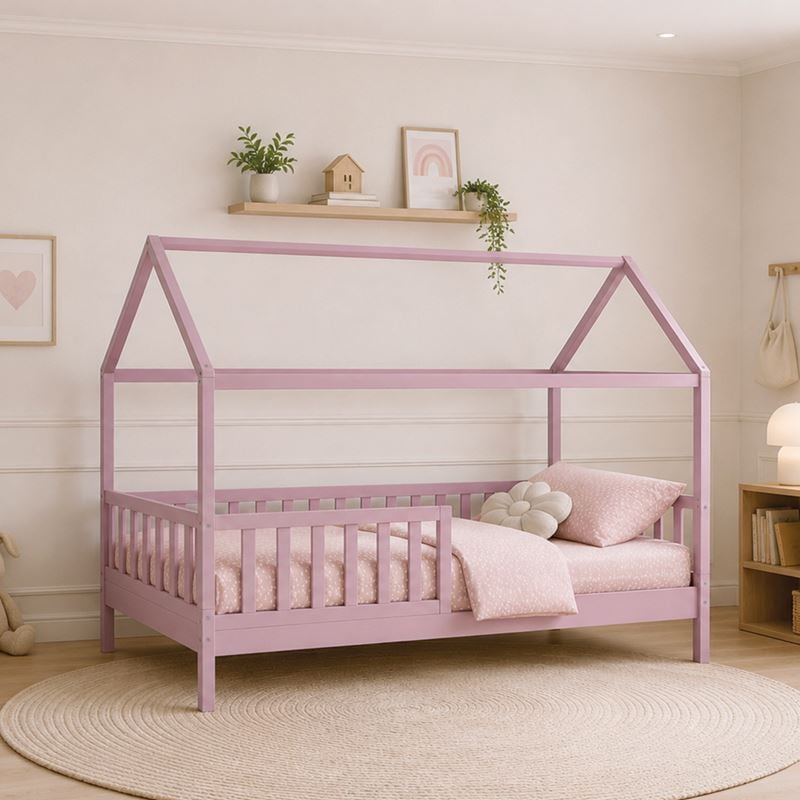Матрак, DREAM Montessori Kid Bed Pink, Розов, Дърво, 90х190х19см.