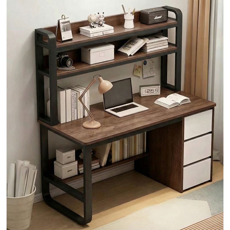 Бюро, PC Metal Desk, Орех, Метал, 120х50х147см.