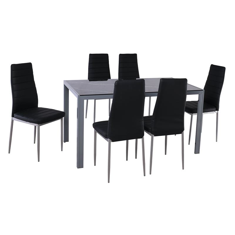 Стол, JETTA-DEGO Set, Сив, Метал, 140х80х7540см.