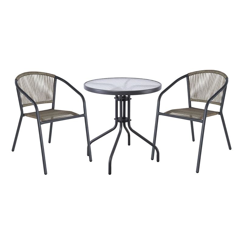 Столове, Table D, Сив, Метал, 60х7054х69см.