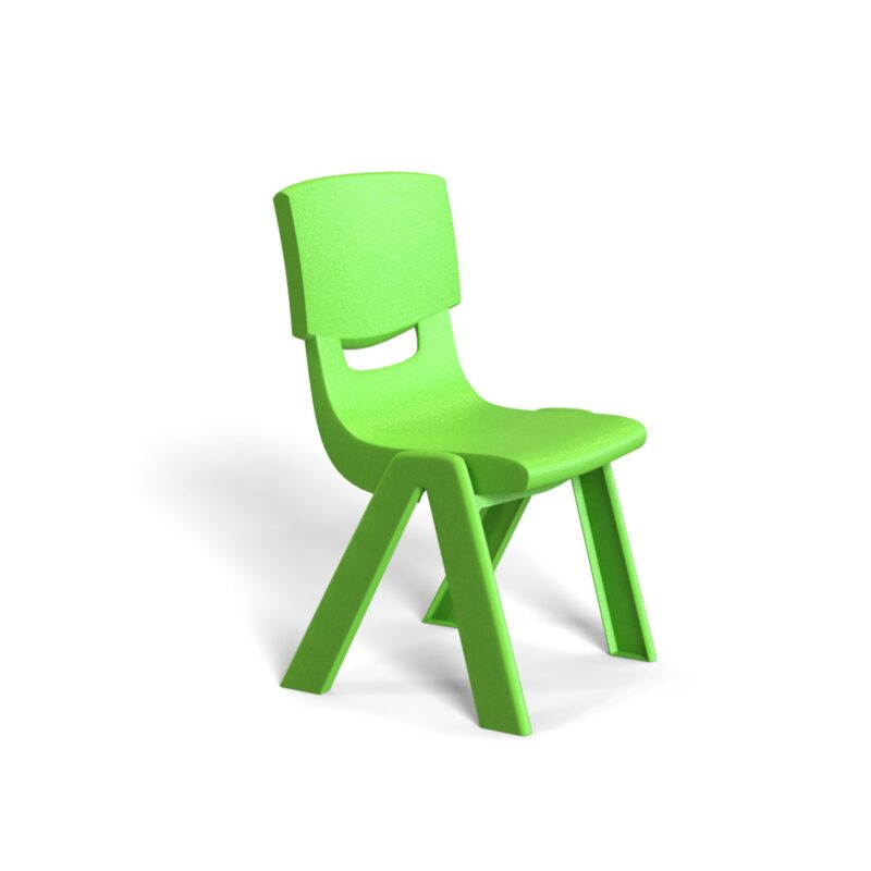 Детски стол RFG Chico, пластмасов, с облегалка, 41 х 35 х 62 cm, зелен