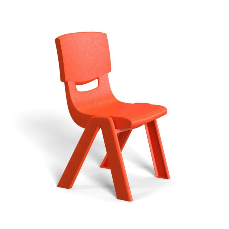 Детски стол RFG Chico, пластмасов, с облегалка, 41 х 35 х 62 cm, червен