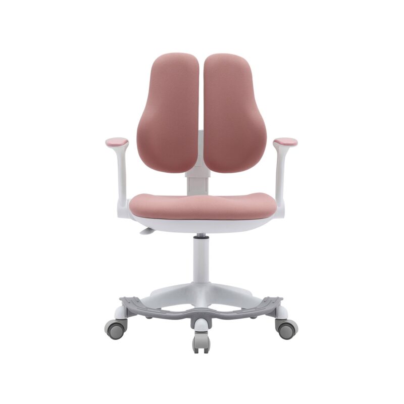 Детски стол RFG Ergo Cute White, текстил, до 100 kg, розов