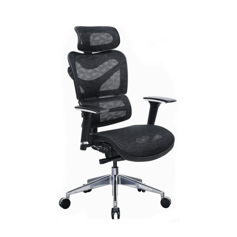 Ергономичен стол RFG TECH@MAX, Multi-function механизъм, до 250 kg, черен