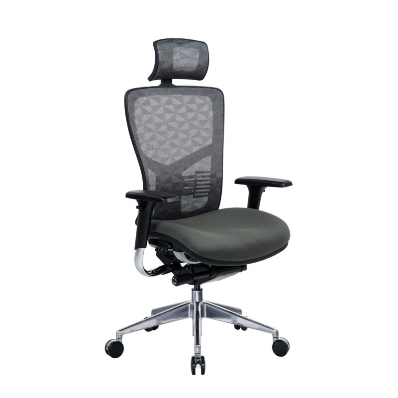 Ергономичен стол RFG TECH@PRO, Multi-function механизъм, до 250 kg, сив