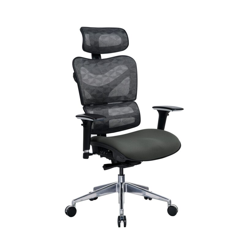 Ергономичен стол RFG TECH@GAMES, Multi-function механизъм, до 250 kg, сив