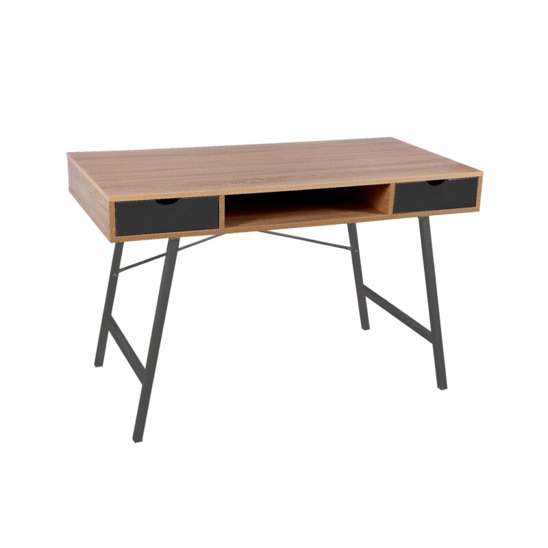 Офис бюро RFG Shape A, 120 х 48 х 76 cm, меламин дъб, черен метал
