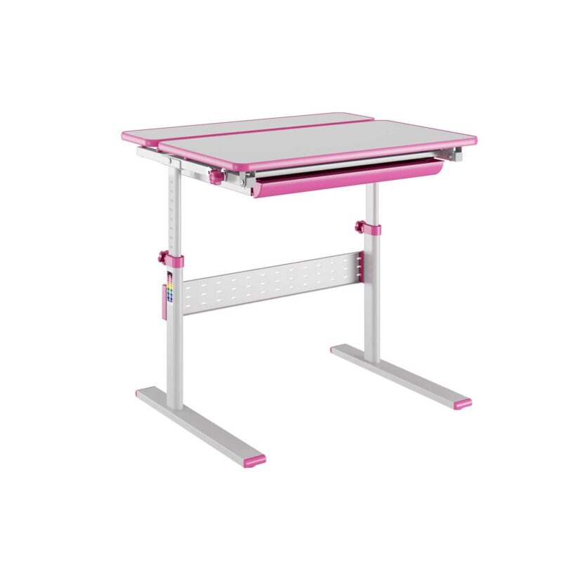 Бюро RFG Ergo Kids, с регулируема височина, детско, 800 х 660 х 540-76см., ПДЧ, розово
