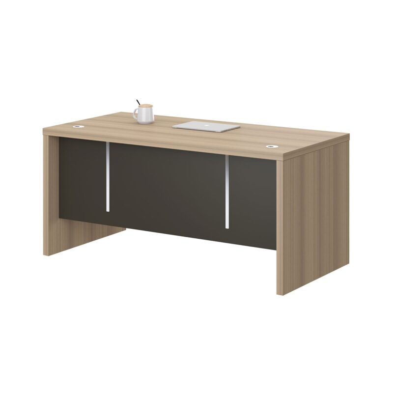 Бюро RFG Milano, 160х79х75см., ПДЧ 4см., светъл дъб и тъмносиво