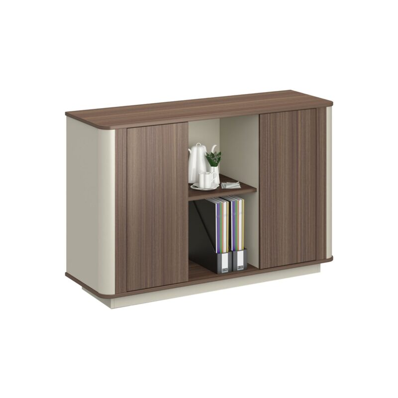 Шкаф RFG Lisabon, 120х40х80см., ПДЧ, тъмен дъб и сиво