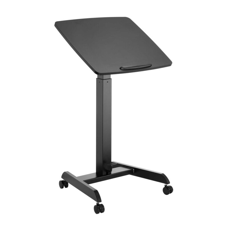 Маса RFG Active, с регулируема височина, 600 х 520 х 758-112.8см., правоъгълен плот, черна