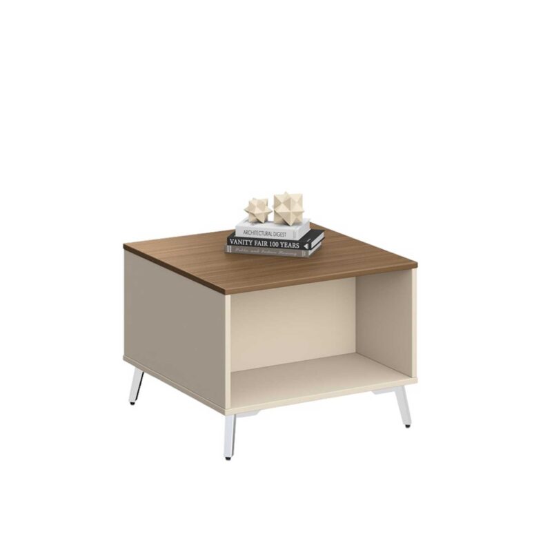 Ниска маса RFG Paris, 60х60х45см., квадратен плот, ПДЧ 2.5см., орех и светлосиво