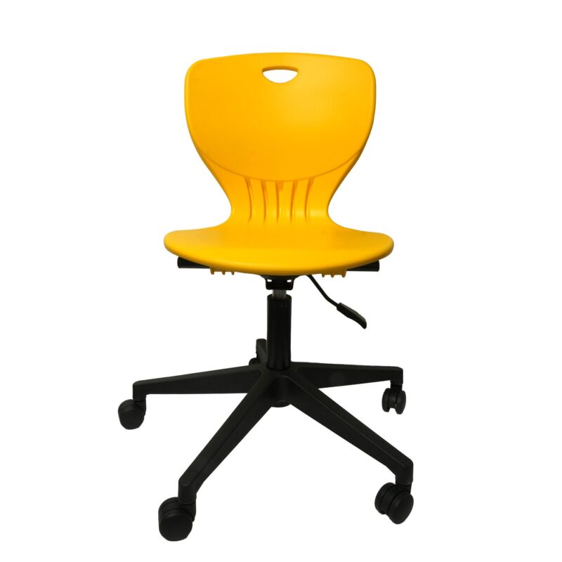 Ученически стол RFG Maxima Move Black, полипропилен, до 120 kg, жълт, 2 броя в комплект