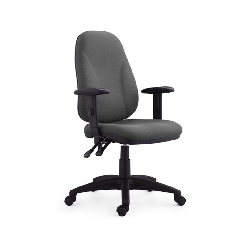 Офис стол RFG Bristol, текстил, Ergon 2l механизъм, до 130 kg, сив
