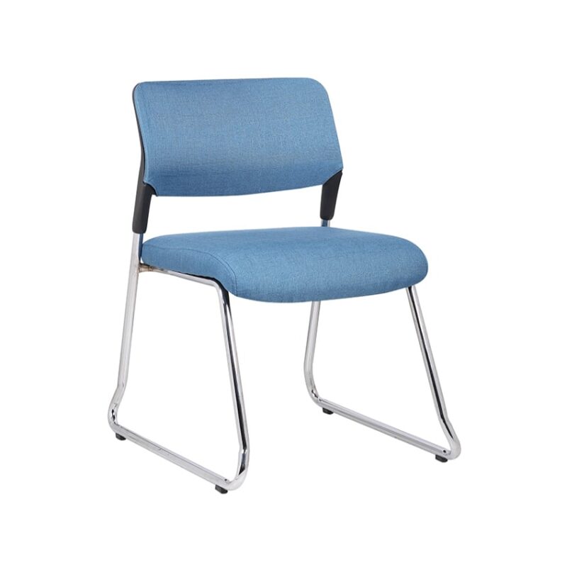 Посетителски стол RFG Evo 4S M, текстил, метална основа, до 120 kg, син
