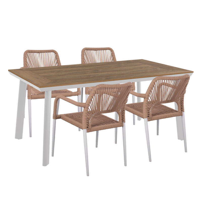 Трапезен комплект, HM10824.01, Бежов, Polywood