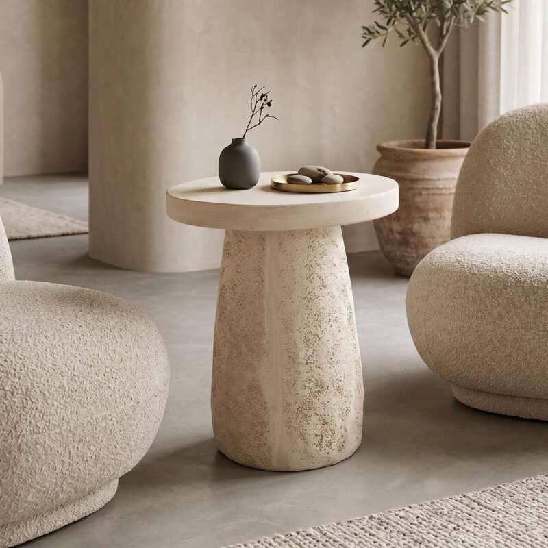 Маса, MGO cream side table, 50х50х61.5см.