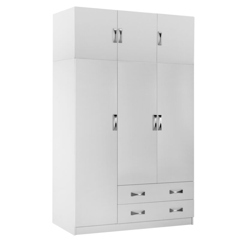 Гардероб, Carly, Бял, ПДЧ, 150х55х240см.
